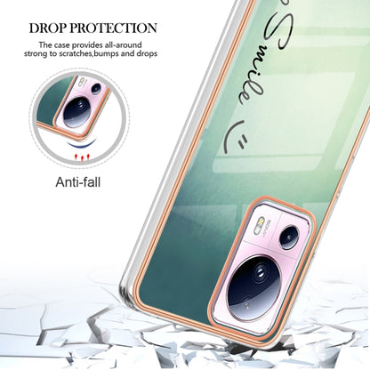 For Xiaomi 13 Lite 5G Electroplating Marble Dual-side IMD Phone Case(Smile) - 13 Lite Cases by buy2fix | Online Shopping UK | buy2fix