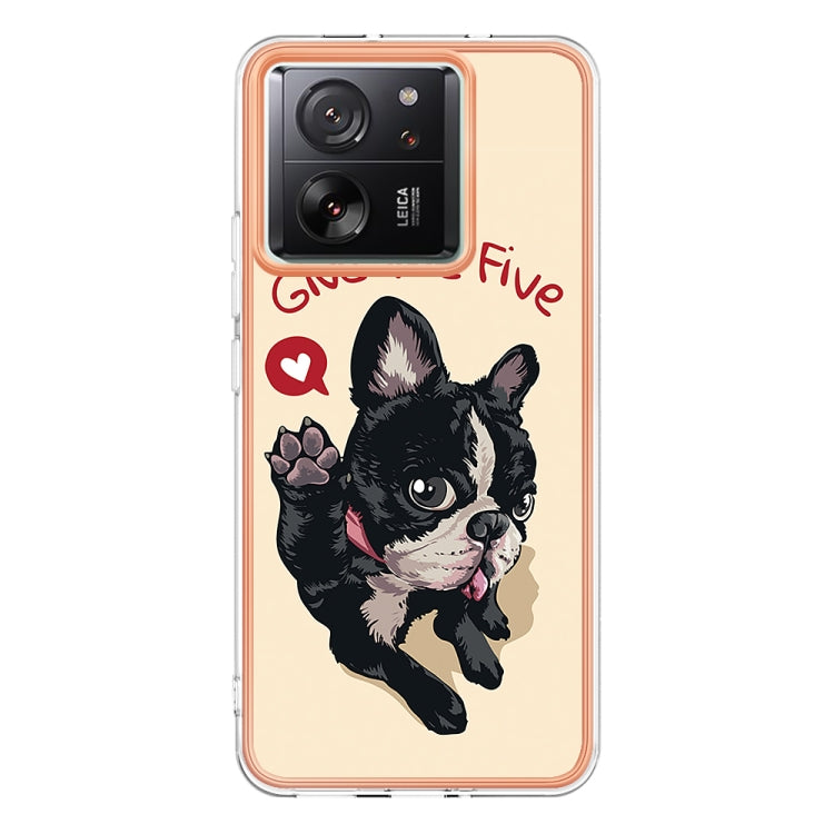 For Xiaomi 13T/13T Pro Electroplating Marble Dual-side IMD Phone Case(Lucky Dog) - Xiaomi Cases by buy2fix | Online Shopping UK | buy2fix