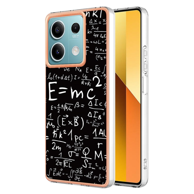 For Xiaomi Redmi Note 13 5G Electroplating Marble Dual-side IMD Phone Case(Equation) - Note 13 Cases by buy2fix | Online Shopping UK | buy2fix