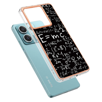 For Xiaomi Redmi Note 13 5G Electroplating Marble Dual-side IMD Phone Case(Equation) - Note 13 Cases by buy2fix | Online Shopping UK | buy2fix