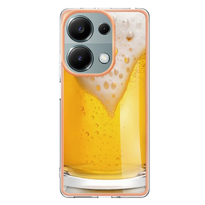 For Xiaomi Redmi Note 13 Pro 4G/Poco M6 Pro 4G Electroplating Marble Dual-side IMD Phone Case(Draft Beer) - Note 13 Pro Cases by buy2fix | Online Shopping UK | buy2fix