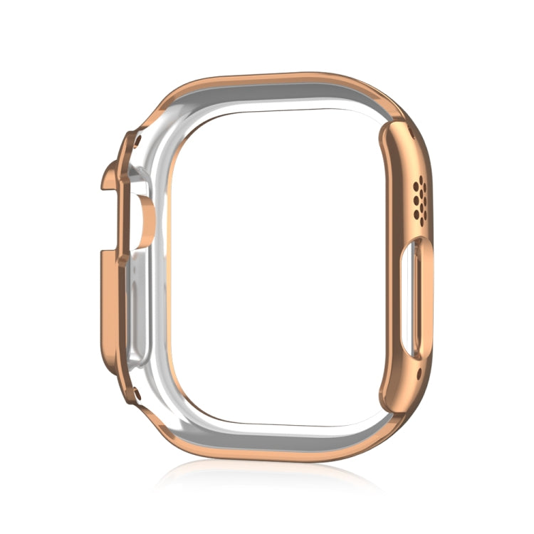 For Apple Watch Ultra 2 / Ultra 49mm Double Row Diamond Hollow PC Watch Case(Rose Gold) - Watch Cases by buy2fix | Online Shopping UK | buy2fix