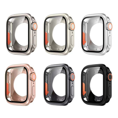 For Apple Watch Series 6 / 5 / 4 / SE 40mm Change to Ultra 49mm All-Inclusive Film Hybrid PC Watch Case(Black) - Watch Cases by buy2fix | Online Shopping UK | buy2fix