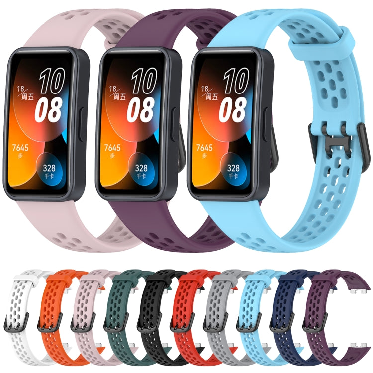 For Huawei Band 8 Solid Color Breathable Silicone Watch Band(Midnight Blue) - Watch Bands by buy2fix | Online Shopping UK | buy2fix