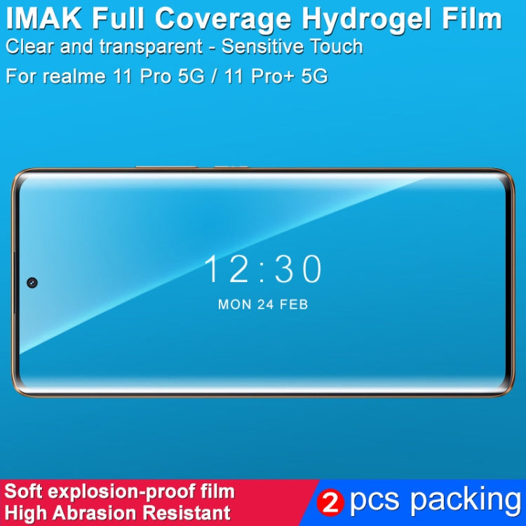 For Realme 11 Pro 5G / 11 Pro+ 5G 2pcs imak Curved Full Screen Hydrogel Film Protector - Realme Tempered Glass by imak | Online Shopping UK | buy2fix