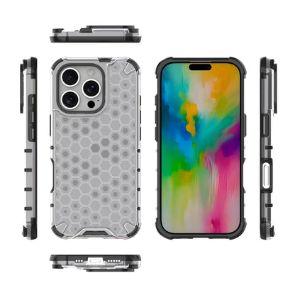 For iPhone 16 Pro Honeycomb Shockproof Phone Case(White) - iPhone 16 Pro Cases by buy2fix | Online Shopping UK | buy2fix