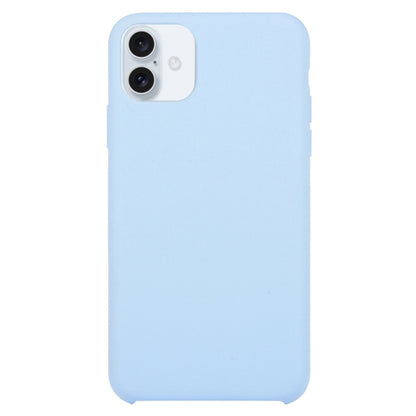 For iPhone 16 Plus Solid Silicone Phone Case(Light Blue) - iPhone 16 Plus Cases by buy2fix | Online Shopping UK | buy2fix