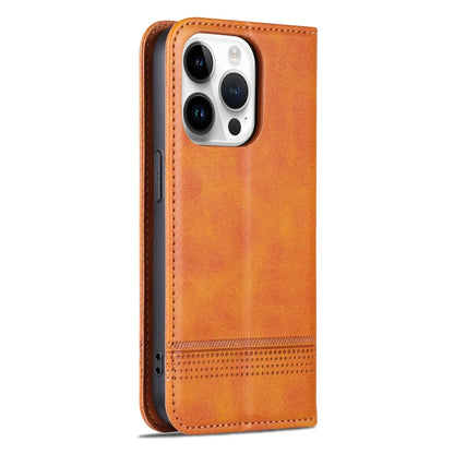 For iPhone 16 Pro AZNS Magnetic Calf Texture Flip Leather Phone Case(Light Brown) - iPhone 16 Pro Cases by AZNS | Online Shopping UK | buy2fix