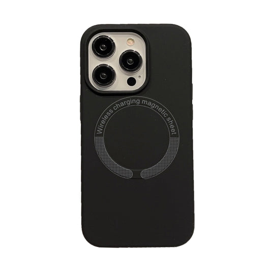 For iPhone 15 Pro Magsafe Magnetic Silicone Phone Case(Black) - iPhone 15 Pro Cases by buy2fix | Online Shopping UK | buy2fix