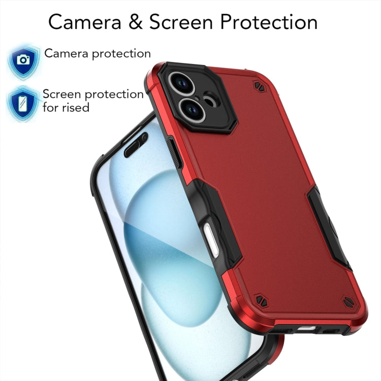 For iPhone 16 Plus Non-slip Shockproof Armor Phone Case(Red) - iPhone 16 Plus Cases by buy2fix | Online Shopping UK | buy2fix