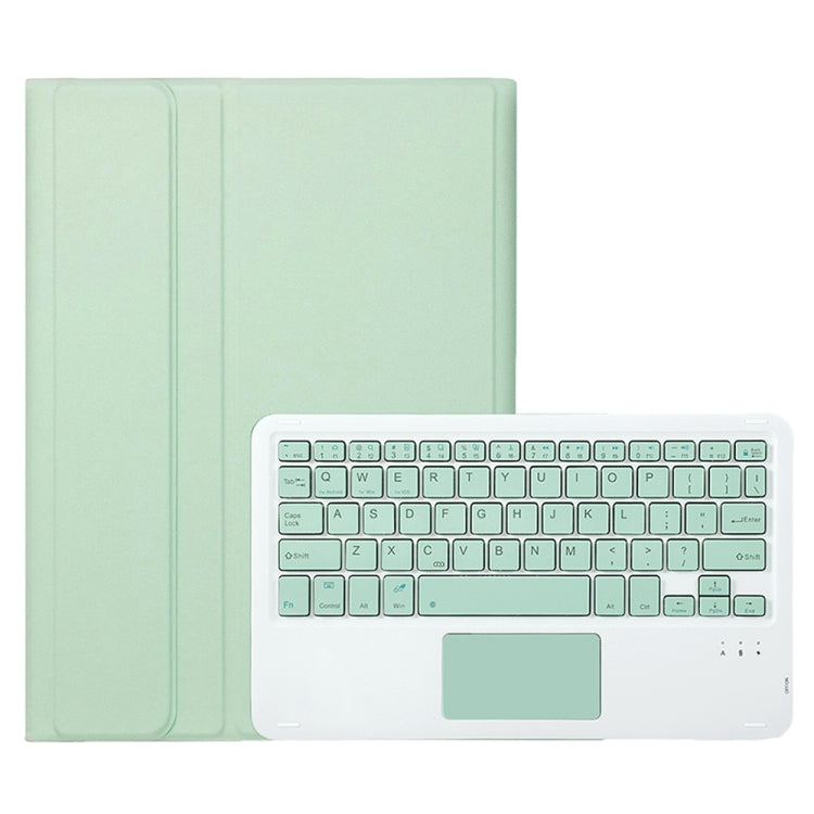 For Samsung Galaxy Tab S9 FE A710B-A Candy Color TPU Touch Bluetooth Keyboard Leather Tablet Case with Pen Holder(Light Green) - Samsung Keyboard by buy2fix | Online Shopping UK | buy2fix