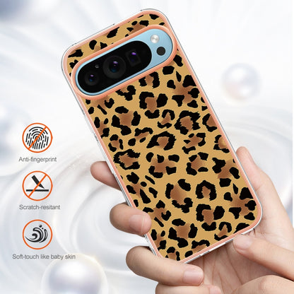 For Google Pixel 9 Pro XL Electroplating Dual-side IMD Phone Case(Leopard Print) - Google Cases by buy2fix | Online Shopping UK | buy2fix