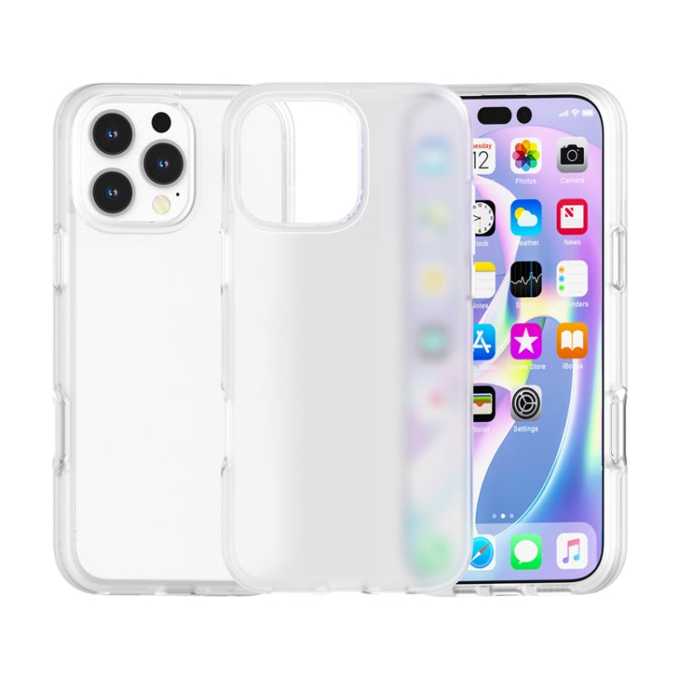 For iPhone 16 Pro Rubber Oil Surface Solid Color Phone Case(White) - iPhone 16 Pro Cases by buy2fix | Online Shopping UK | buy2fix