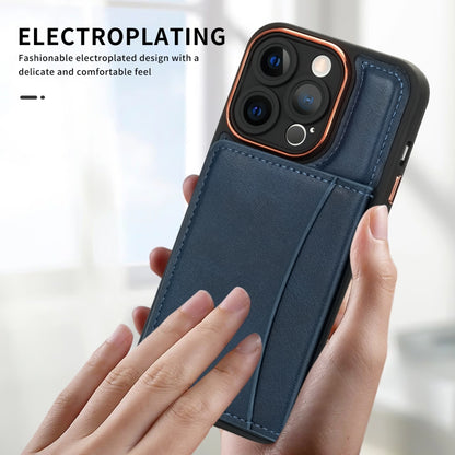 For iPhone 11 Pro Max Multifunctional Magsafe Magnetic Card Bag Phone Case(Blue) - iPhone 11 Pro Max Cases by buy2fix | Online Shopping UK | buy2fix