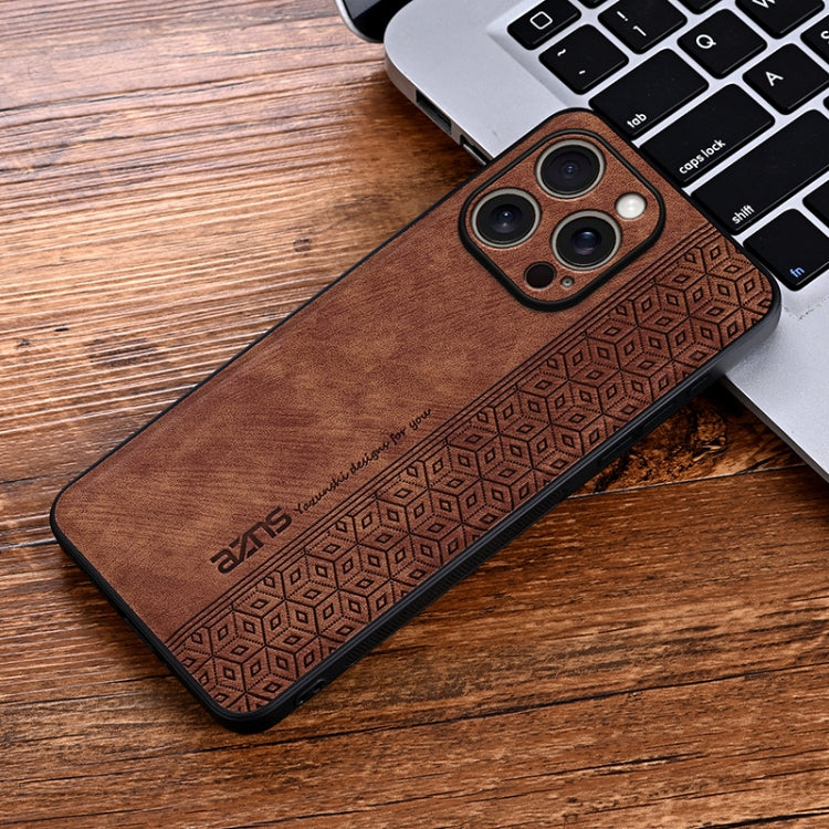 For iPhone 16 Pro AZNS 3D Embossed Skin Feel Phone Case(Brown) - iPhone 16 Pro Cases by AZNS | Online Shopping UK | buy2fix