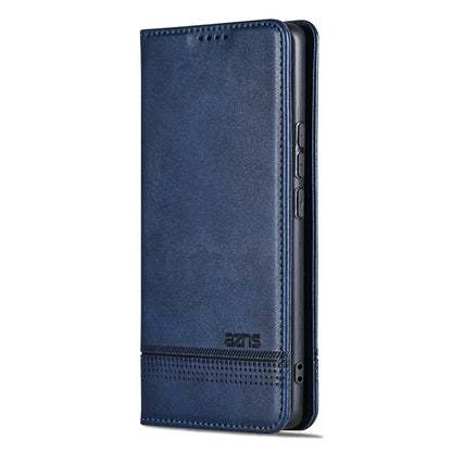 For OPPO Find X7 Ultra AZNS Magnetic Calf Texture Flip Leather Phone Case(Dark Blue) - Find X7 Ultra Cases by AZNS | Online Shopping UK | buy2fix