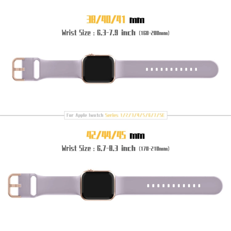 For Apple Watch Series 7 45mm Pin Buckle Silicone Watch Band(Baby Purple) - Watch Bands by buy2fix | Online Shopping UK | buy2fix