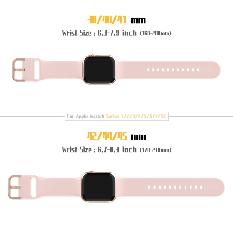 For Apple Watch Series 6 44mm Pin Buckle Silicone Watch Band(Pink Sand) - Watch Bands by buy2fix | Online Shopping UK | buy2fix