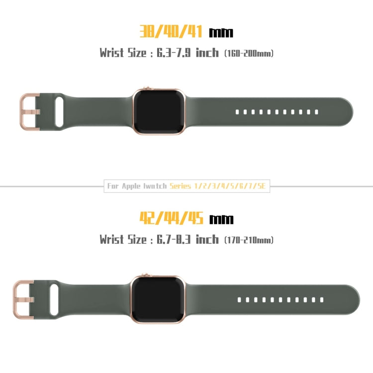 For Apple Watch Series 6 44mm Pin Buckle Silicone Watch Band(Olive) - Watch Bands by buy2fix | Online Shopping UK | buy2fix