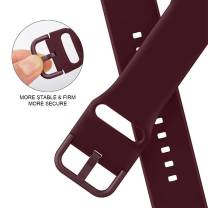 For Apple Watch Ultra 2 49mm Pin Buckle Silicone Watch Band(Wine Red) - Watch Bands by buy2fix | Online Shopping UK | buy2fix