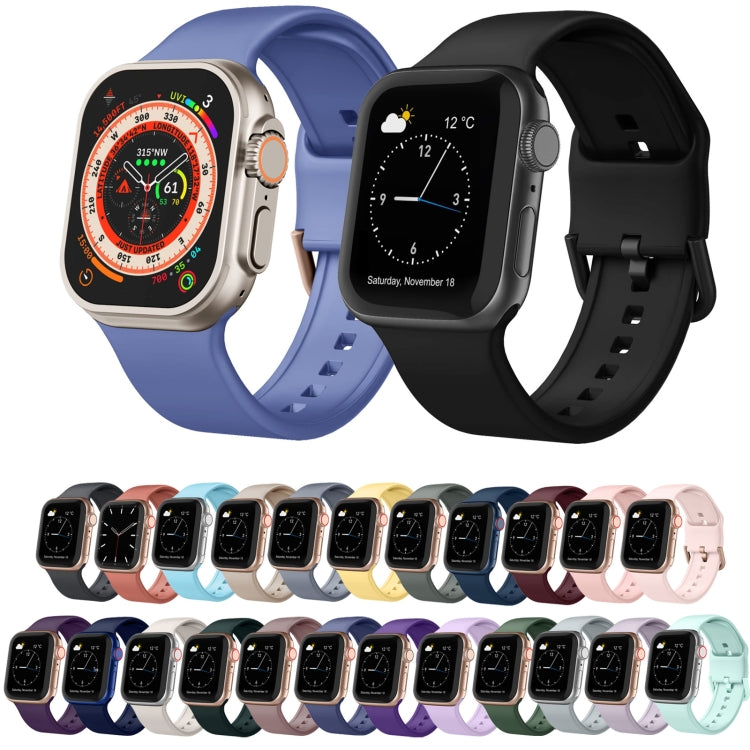 For Apple Watch Series 4 44mm Pin Buckle Silicone Watch Band(Purple) - Watch Bands by buy2fix | Online Shopping UK | buy2fix