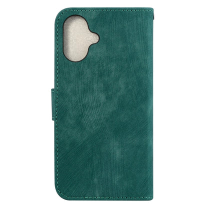 For iPhone 16 Little Tiger Embossed Leather Phone Case(Green) - iPhone 16 Cases by buy2fix | Online Shopping UK | buy2fix