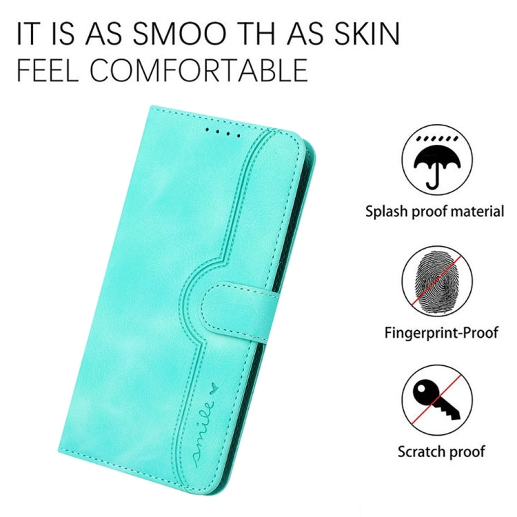 For Motorola Edge 5G 2024 Heart Pattern Skin Feel Leather Phone Case(Light Blue) - Motorola Cases by buy2fix | Online Shopping UK | buy2fix