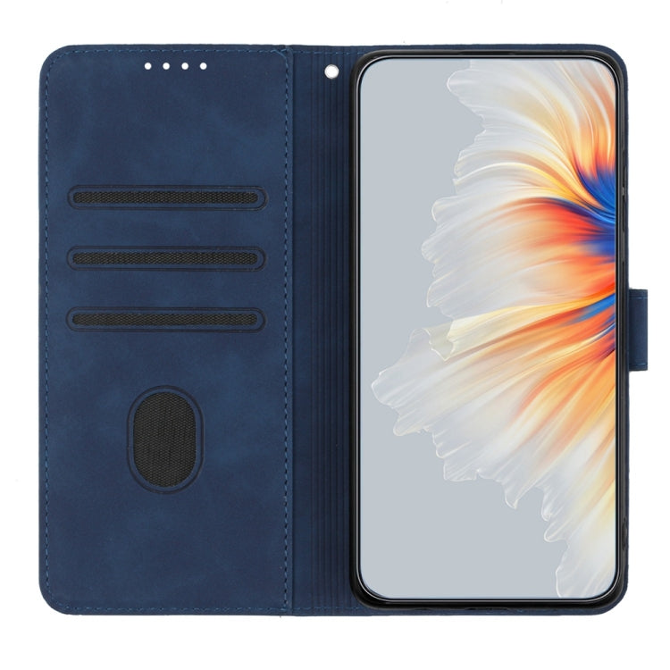 For Motorola Moto G Power 5G 2024 Heart Pattern Skin Feel Leather Phone Case(Royal Blue) - Motorola Cases by buy2fix | Online Shopping UK | buy2fix