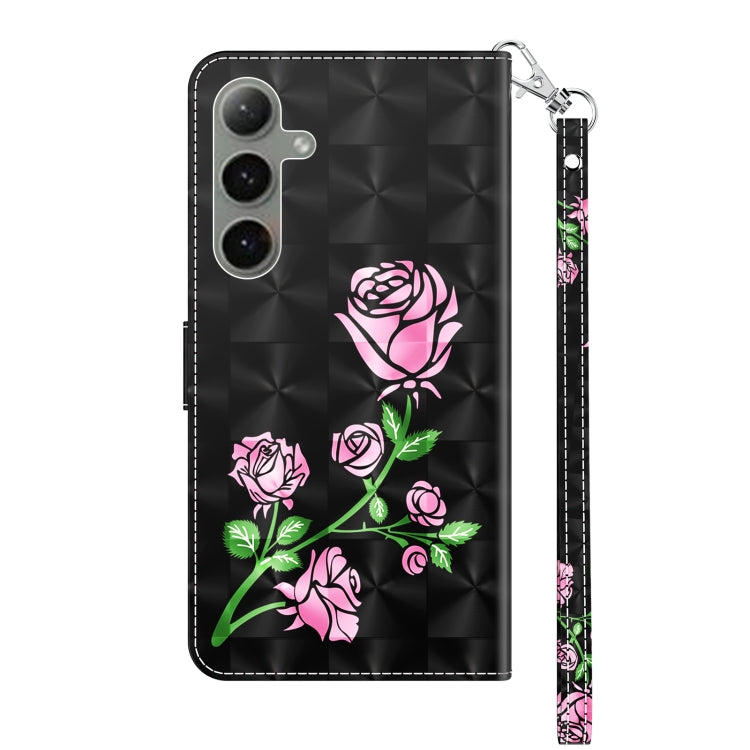 For Samsung Galaxy S24+ 5G 3D Painted Leather Phone Case(Rose) - Galaxy S24+ 5G Cases by buy2fix | Online Shopping UK | buy2fix