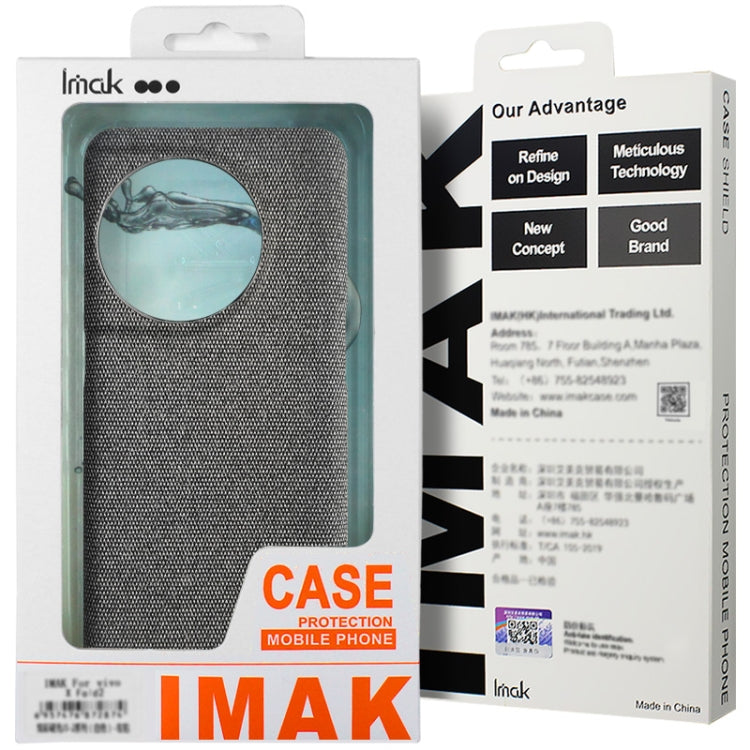 For OnePlus Nord CE4 5G imak Ruiyi Series Cloth Texture PU + PC Phone Case(Light Grey) - OnePlus Cases by imak | Online Shopping UK | buy2fix