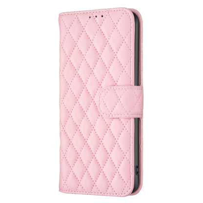 For Motorola Moto G54 5G EU Edition Diamond Lattice Wallet Flip Leather Phone Case(Pink) - Motorola Cases by buy2fix | Online Shopping UK | buy2fix