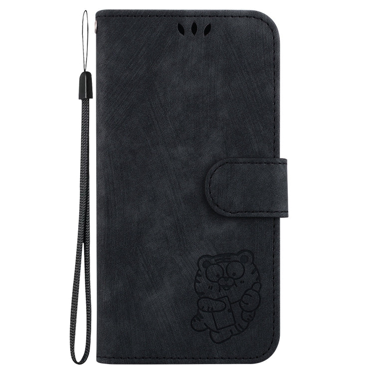 For OnePlus 11 Little Tiger Embossed Leather Phone Case(Black) - OnePlus Cases by buy2fix | Online Shopping UK | buy2fix