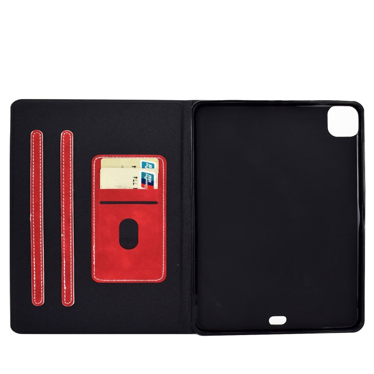 For iPad Pro 11 2024 Cowhide Texture Leather Smart Tablet Case(Red) - iPad Pro 11 2024 Cases by buy2fix | Online Shopping UK | buy2fix