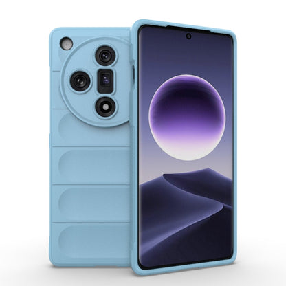 For OPPO Find X7 5G Magic Shield TPU + Flannel Phone Case(Light Blue) - OPPO Cases by buy2fix | Online Shopping UK | buy2fix