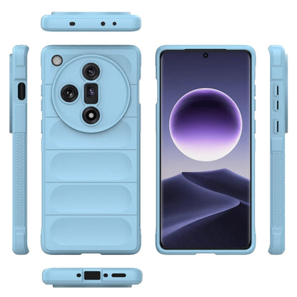 For OPPO Find X7 5G Magic Shield TPU + Flannel Phone Case(Light Blue) - OPPO Cases by buy2fix | Online Shopping UK | buy2fix