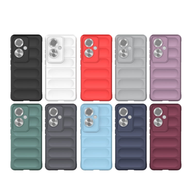 For OPPO Reno11 F 5G Global Magic Shield TPU + Flannel Phone Case(Light Blue) - Reno11 F Cases by buy2fix | Online Shopping UK | buy2fix