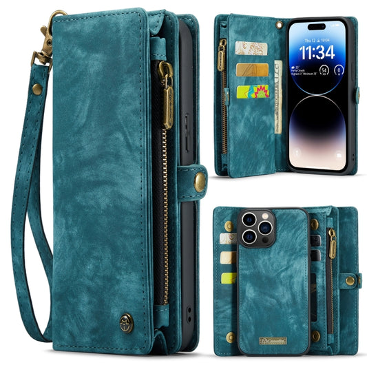 For iPhone 15 Pro CaseMe 008 Detachable Multifunctional Leather Phone Case(Blue) - iPhone 15 Pro Cases by CaseMe | Online Shopping UK | buy2fix