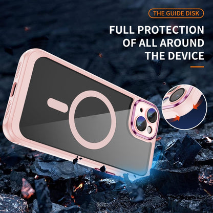 For iPhone 15 MagSafe Magnetic PC + TPU Phone Case with Lens Film(Apricot) - iPhone 15 Cases by buy2fix | Online Shopping UK | buy2fix