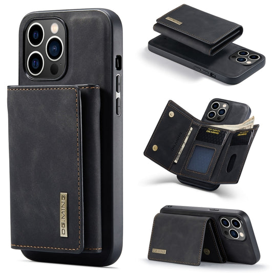 For iPhone 15 Pro DG.MING M1 Series 3-Fold Multi Card Wallet Leather Phone Case(Black) - iPhone 15 Pro Cases by DG.MING | Online Shopping UK | buy2fix