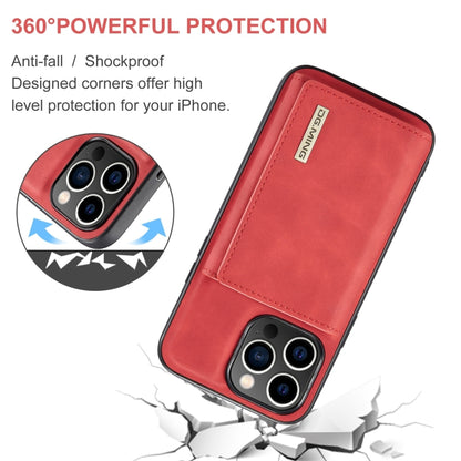 For iPhone 15 Pro Max DG.MING M1 Series 3-Fold Multi Card Wallet Leather Phone Case(Red) - iPhone 15 Pro Max Cases by DG.MING | Online Shopping UK | buy2fix