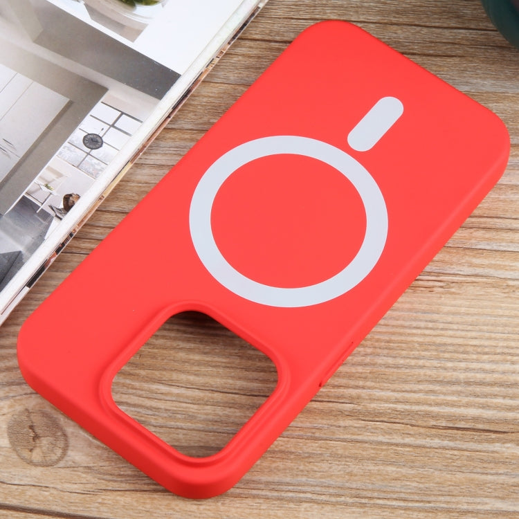 For iPhone 12 Pro MagSafe Liquid Silicone Phone Case(Red) - iPhone 12 / 12 Pro Cases by buy2fix | Online Shopping UK | buy2fix