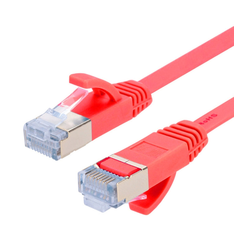 2m Gold Plated Head CAT7 High Speed 10Gbps Ultra-thin Flat Ethernet RJ45 Network LAN Cable(Red) - Lan Cable and Tools by buy2fix | Online Shopping UK | buy2fix