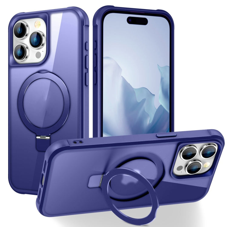 For iPhone 15 Pro MagSafe Magnetic Holder Phone Case(Klein Blue) - iPhone 15 Pro Cases by buy2fix | Online Shopping UK | buy2fix