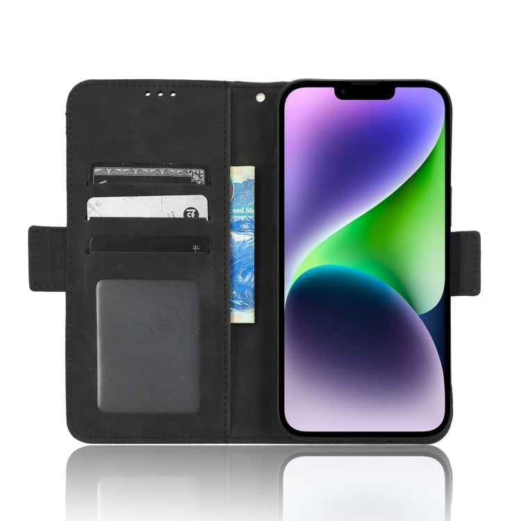 For iPhone 16 Pro Skin Feel Calf Texture Card Slots Leather Phone Case(Black) - iPhone 16 Pro Cases by buy2fix | Online Shopping UK | buy2fix