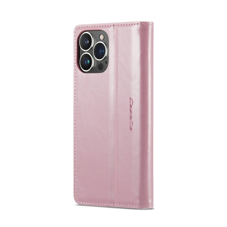 For iPhone 15 Pro Max CaseMe 003 Crazy Horse Texture Leather Phone Case(Rose Gold) - iPhone 15 Pro Max Cases by CaseMe | Online Shopping UK | buy2fix