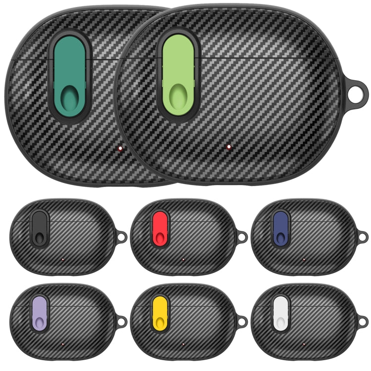 For Beats Studio Buds Switch Carbon Fiber Wireless Earphones Protective Case(Black Light Green) - Other Case by buy2fix | Online Shopping UK | buy2fix