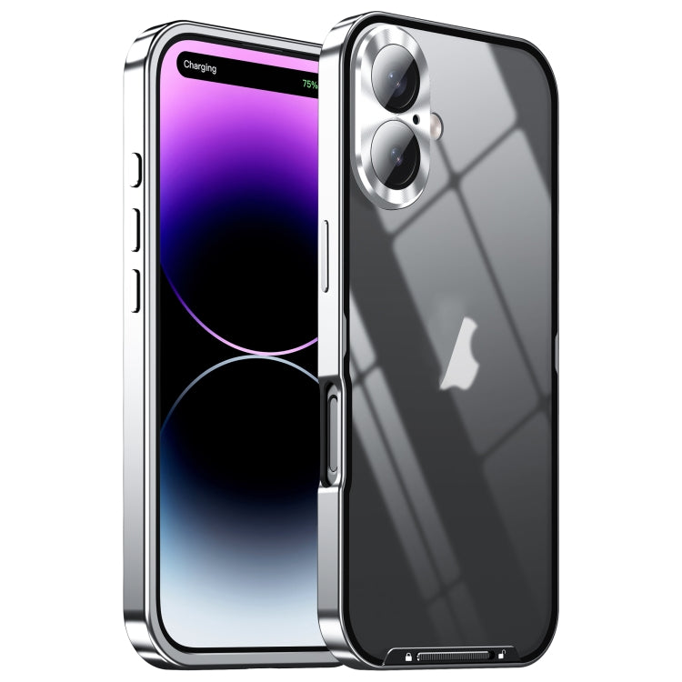 For iPhone 16 Plus Frosted Metal Phone Case(Silver) - iPhone 16 Plus Cases by buy2fix | Online Shopping UK | buy2fix