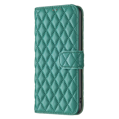 For Honor X7b Diamond Lattice Wallet Flip Leather Phone Case(Green) - Honor Cases by buy2fix | Online Shopping UK | buy2fix