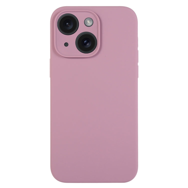 For iPhone 15 Plus Pure Color Liquid Silicone Fine Pore Phone Case(Black Currant) - iPhone 15 Plus Cases by buy2fix | Online Shopping UK | buy2fix