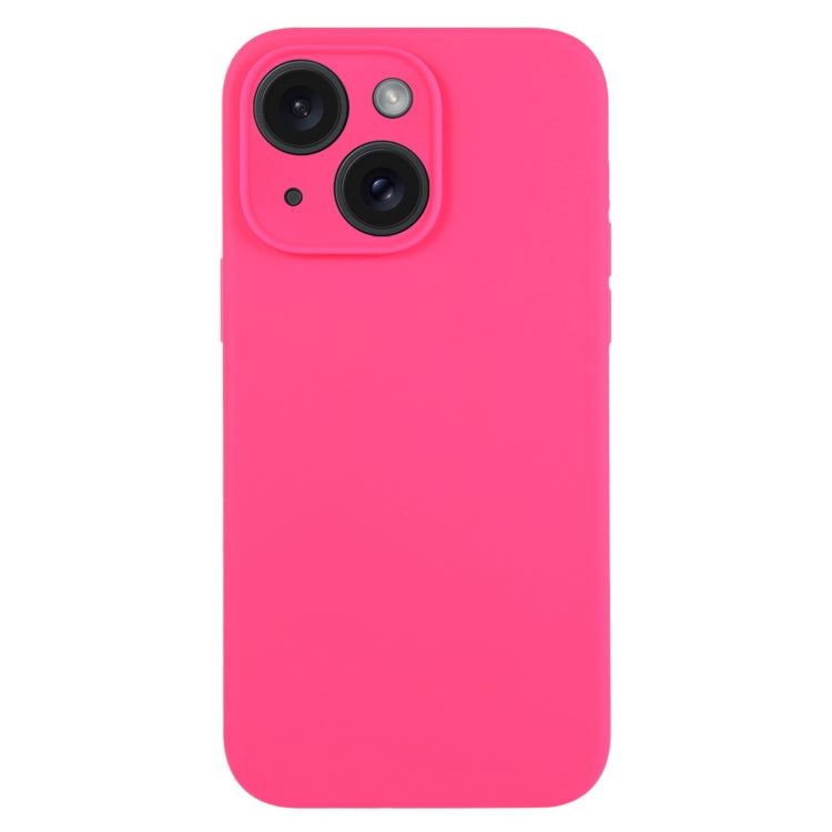 For iPhone 15 Pure Color Liquid Silicone Fine Pore Phone Case(Fresh Pink) - iPhone 15 Cases by buy2fix | Online Shopping UK | buy2fix